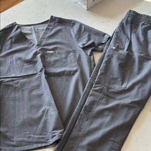 Women’s grey scrub set by Figs